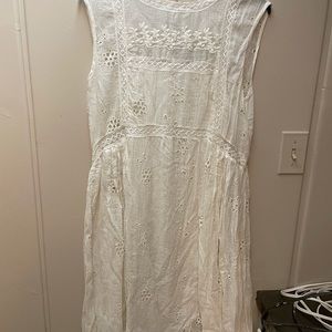Beautiful NEW with tags Eyelet cotton dress w/slip